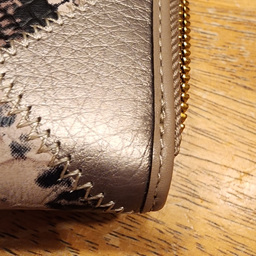 COACH Patchwork Zip Wallet in Taupe - Picture 5 of 15